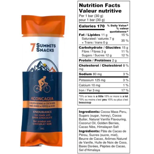 Aconcagua Dark Chocolate Endurance Bar by 7 Summits Snacks - Image 8