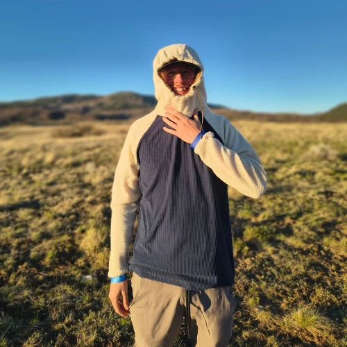 Alpha & Grid Combo Fleece Hoodie by Tumble On Outfitters - Image 4