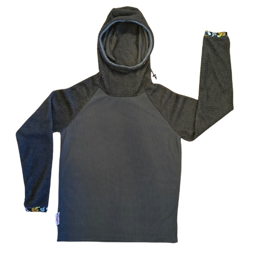 Alpha & Grid Combo Fleece Hoodie by Tumble On Outfitters - Image 5