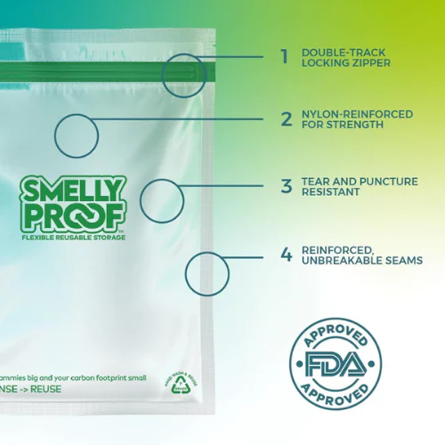 Clear Stand-Up Reusable Bags by Smelly Proof - Image 8