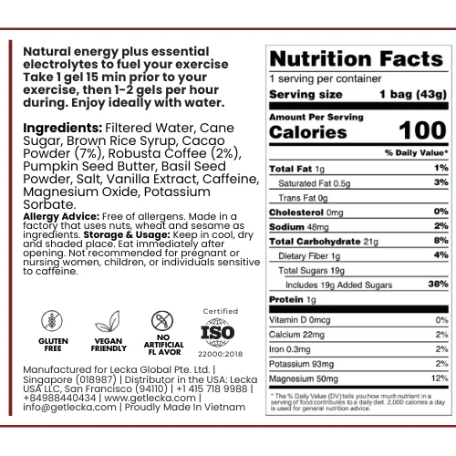 Coffee Cacao Energy Gels by Lecka - Image 5