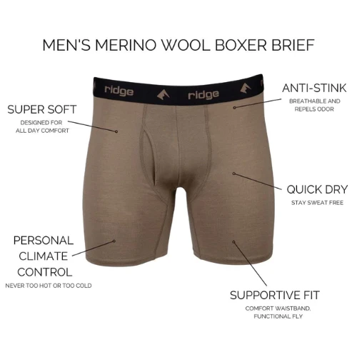 Men's Ridge Boxer Briefs by Ridge Merino - Image 4