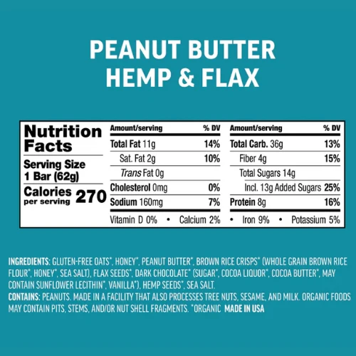 Peanut Butter Hemp & Flax Bars by Kate's Real Food - Image 7