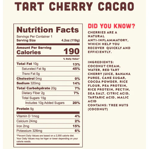 Tart Cherry Cacao Nutrition Squeeze by Neve - Image 6