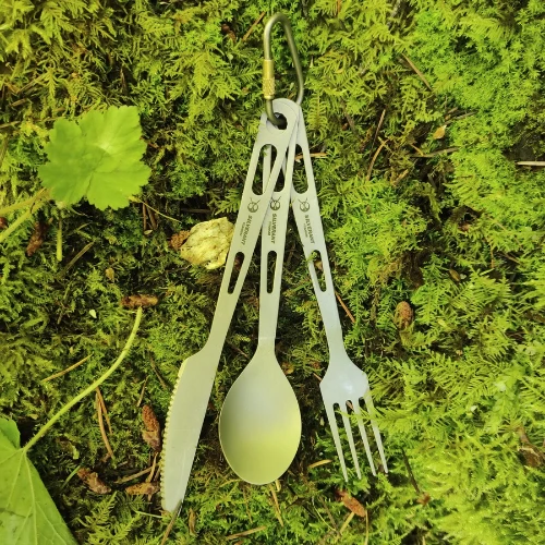 Titanium 3 Piece Cutlery Set (Knife, Fork and Spoon) by SilverAnt - Image 10