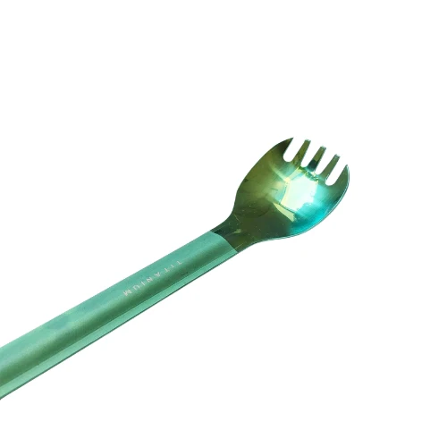 Titanium Long Handle Spork with Polished Bowl by TOAKS - Image 4