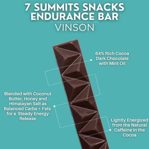 Vinson Dark Chocolate Endurance Bar with Mint by 7 Summits Snacks - Image 3