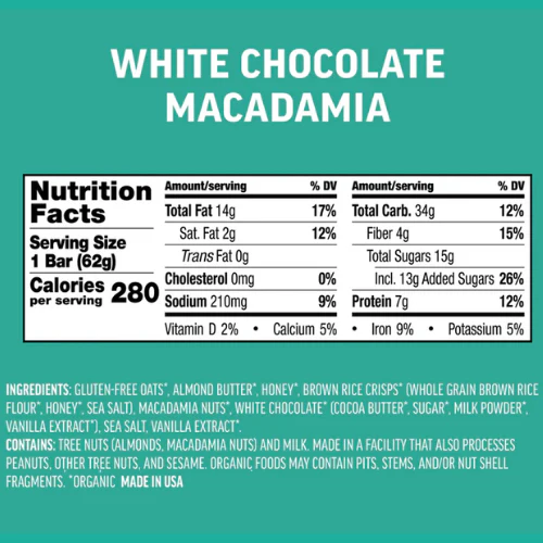 White Chocolate Macadamia Bars by Kate's Real Food - Image 3